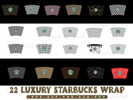 Luxury Starbucks Wrap SVG Bundle
