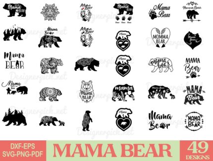 Mama Bear Svg Bundle