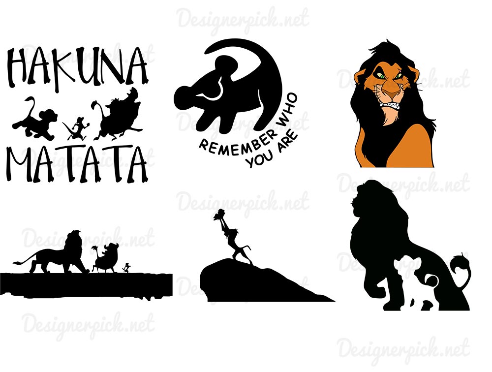 Lion King Clipart Svg Bundle, Lion King Svg Bundle - Designerpick