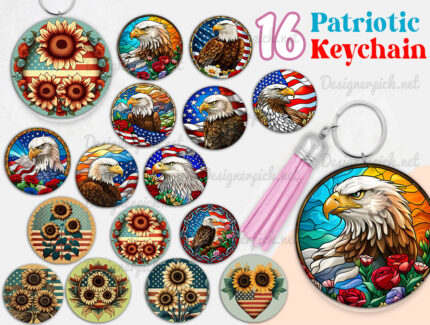 Eagle Patriotic Keychain Sublimation Png