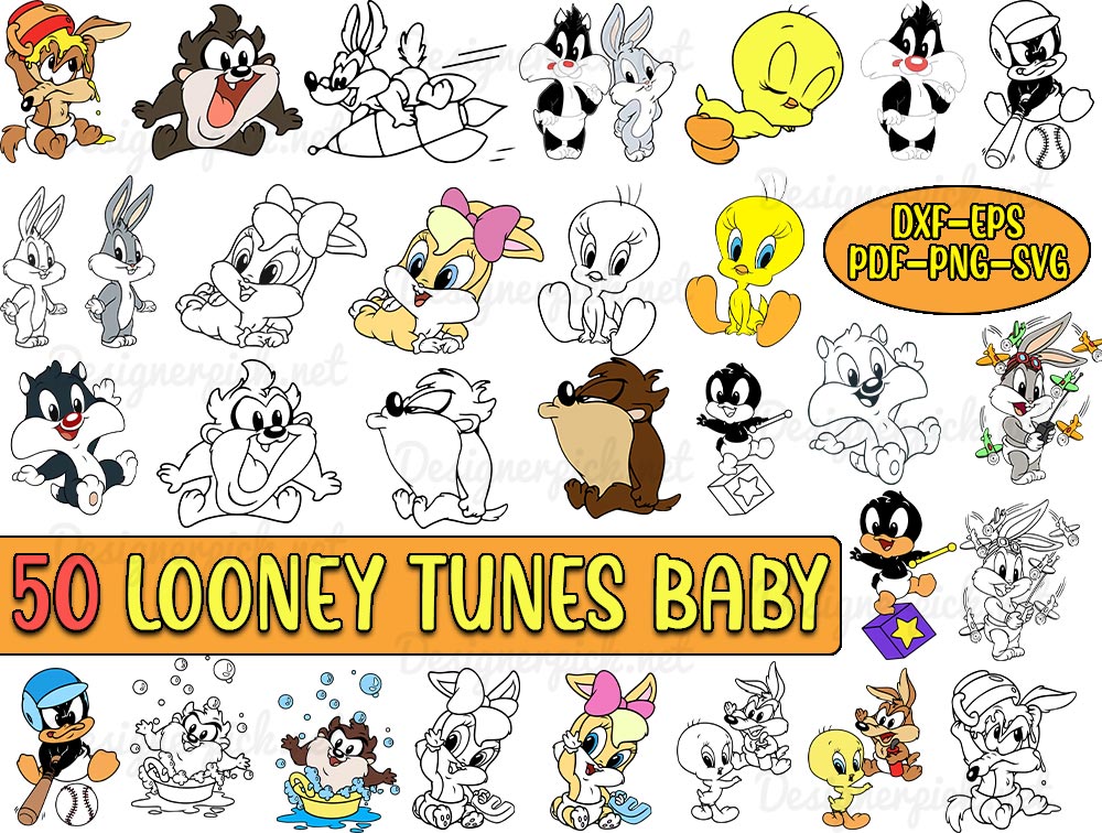 Looney Tunes baby Svg Bundle Best Quality Design Bundle