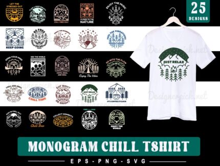 Monogram Chill Tshirt Design