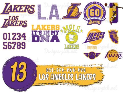 Los Angeles Lakers SVG Bundle, Lakers svg Bundle