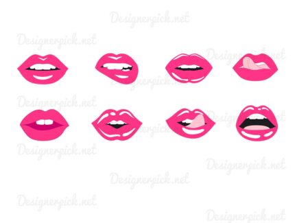 Pink Lips Svg Bundle