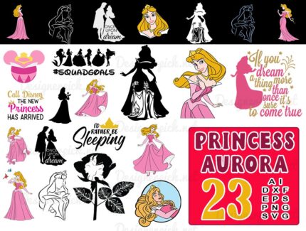 Princess Aurora SVG Bundle, Sleeping Beauty Svg Bundle