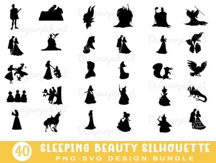 Sleeping Beauty Silhouette Svg