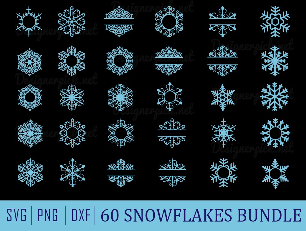 Snowflakes Svg Bundle - Designerpick