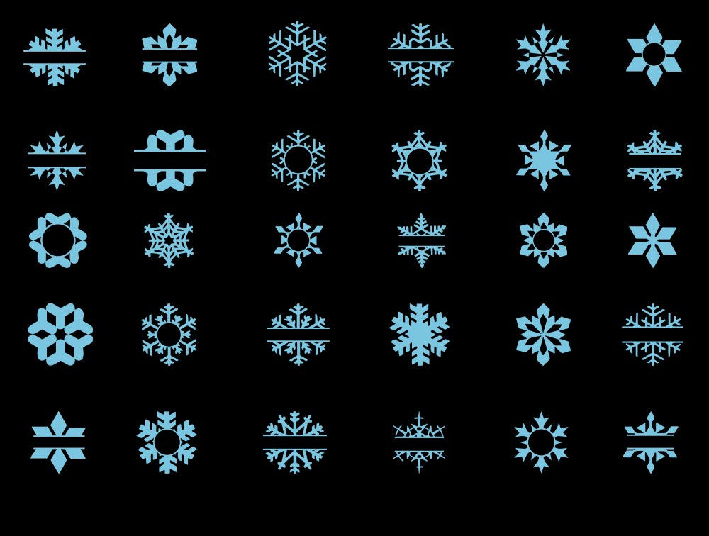 Snowflakes Svg Bundle - Designerpick