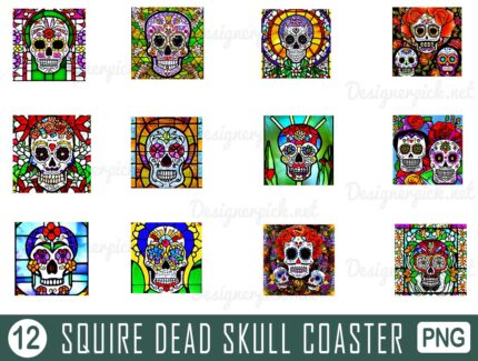 Squire Dead Skull Coaster Png, Skull Coaster Png Bundle