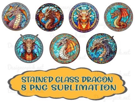 Stained Glass Dragon Sublimation Bundle