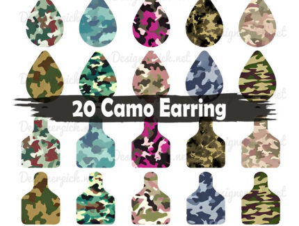 Camouflage Earrings Bundle Png