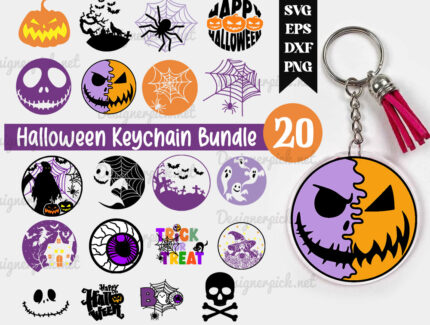 Helloween Keychain Svg Bundle