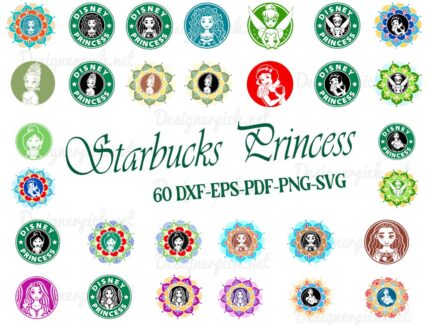 Starbucks Princess Svg Bundle