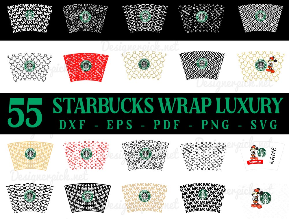 Wrap Chanel, Starbucks wrap luxury svg, Starbucks wrap Svg