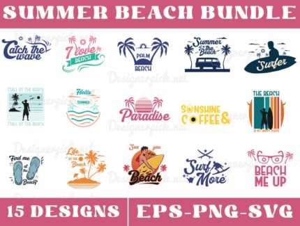 Summer Beach Svg Bundle