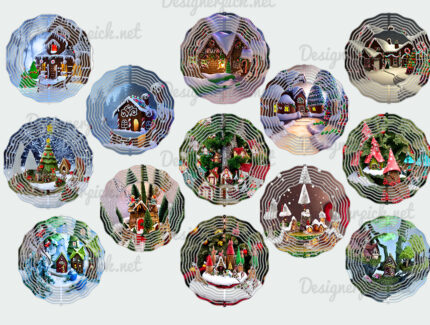 22 Christmas Wind spinner Png Bundle