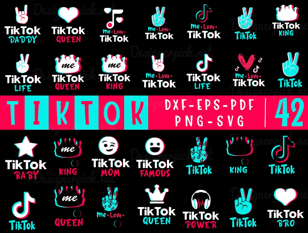 Tiktok SVG Bundle, Tiktok png - Best Quality Design Bundle