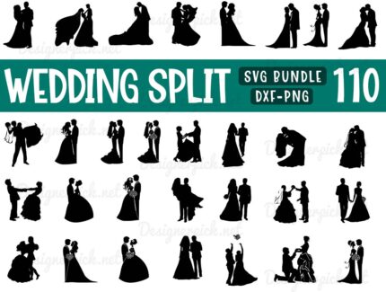 Wedding Silhouette Svg Bundle, Wedding SVG Bundle