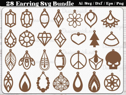 Earring Svg Bundle, Earring Svg