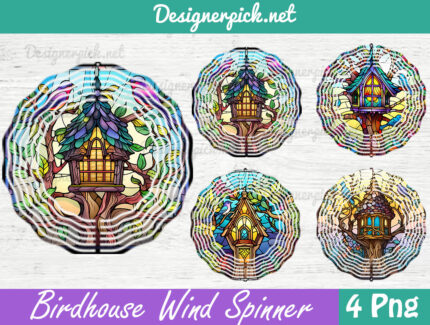 Birdhouse Wind spinner Png Bundle