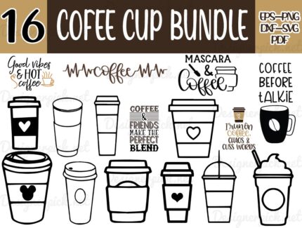 Coffee Cup SVG Bundle, Coffee svg bundle