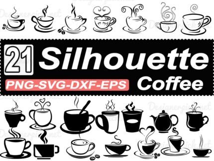 Coffee Silhouette svg bundle,Coffee Cup svg bundle