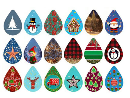 50 Christmas Teardrop Earring Png