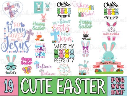 Cute Easter Svg bundle