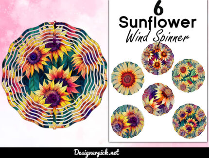 Sunflower Wind spinner Png Bundle