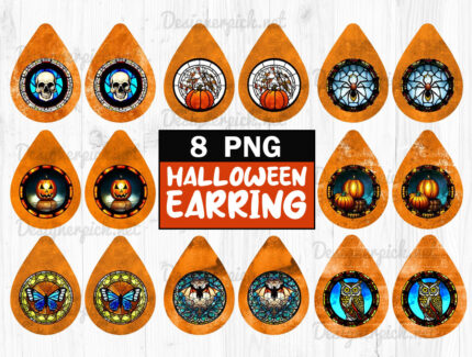 Halloween Teardrop Earring Png