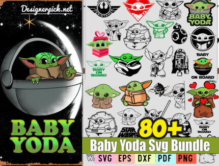 Baby Yoda Svg Bundle, Starwar Baby Yoda