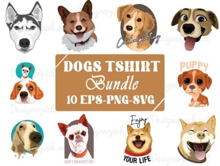 Dogs Tshirt Design Bundle, Dogs Svg bundle