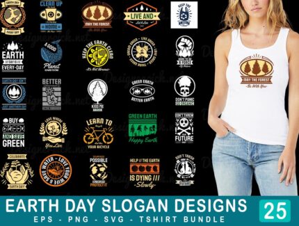 Earth Day Tshirt Design Bundle