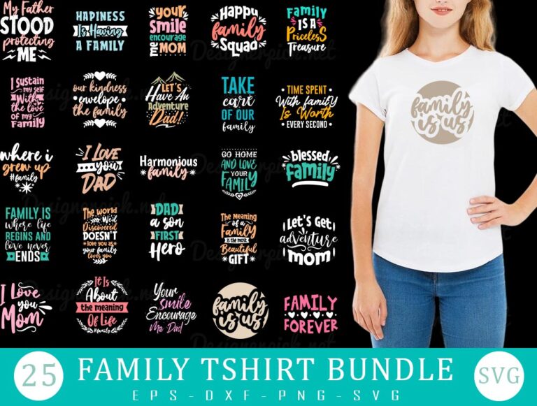 Family Tshirt SVG Bundle, Family Svg Bundle - Designerpick