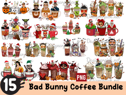 Bad Bunny Coffee Png Bundle