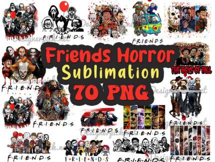70 Friends Horror Sublimation Bundle