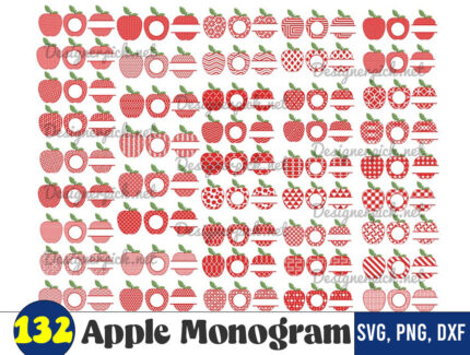 Apple Monogram SVG Bundle