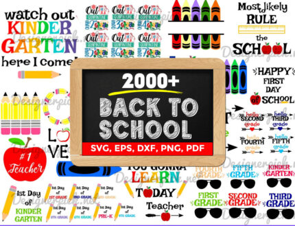 Back to school SVG Bundle, Grade SVG Design