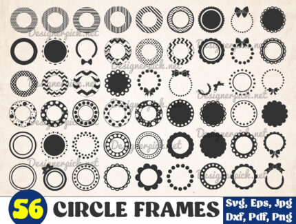Circle frame svg file