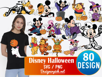 80 Disney Halloween Svg Bundle