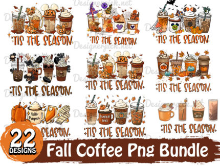 Fall Coffee Png Bundle, This is The Season Png