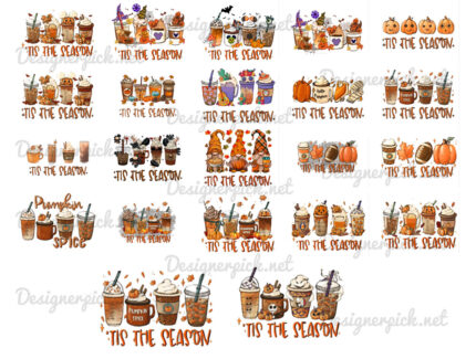 Fall Coffee Png Bundle, This is The Season Png