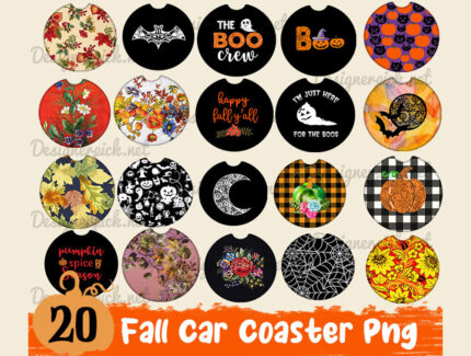 20 Fall Car Coaster Png Bundle