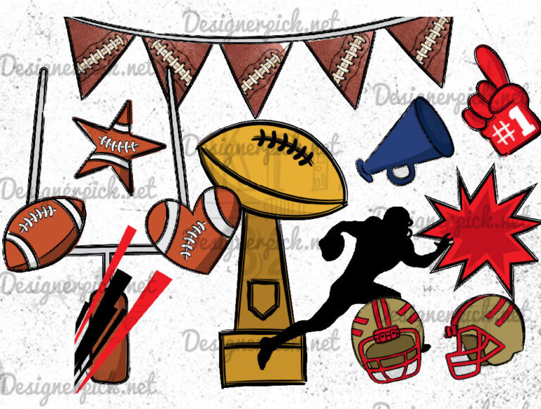 Football Doodle Alphabet - Best Quality Design Bundle