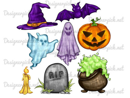 Spooky Halloween Doodle Alphabet Bundle