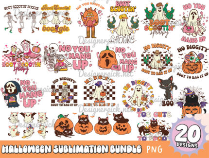 20 Funny Halloween Sublimation Bundle