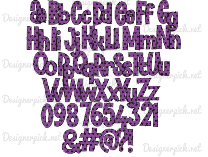 3 Halloween Doodle Alphabet Clipart