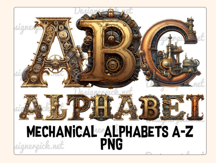 Mechanical Alphabet Bundle - Best Quality Design Bundle