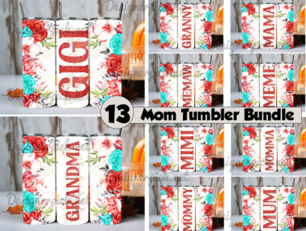 Mom Tumbler Sublimation Design, Mom Skinny Tumbler