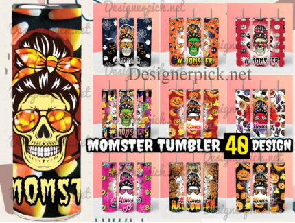 Momster Tumbler Sublimation Design